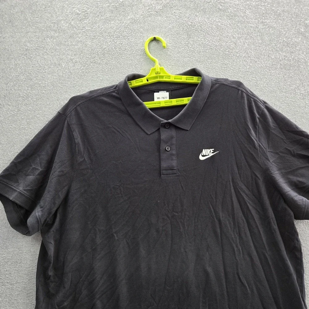 Nike Men Polo XXL Black Short Sleeve Embroidered Logo Golf
